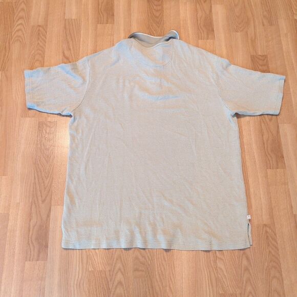 Tommy Bahama Polo Shirt Mens XXL Beige Silk Blend Short Sleeve Casual - Picture 3 of 7